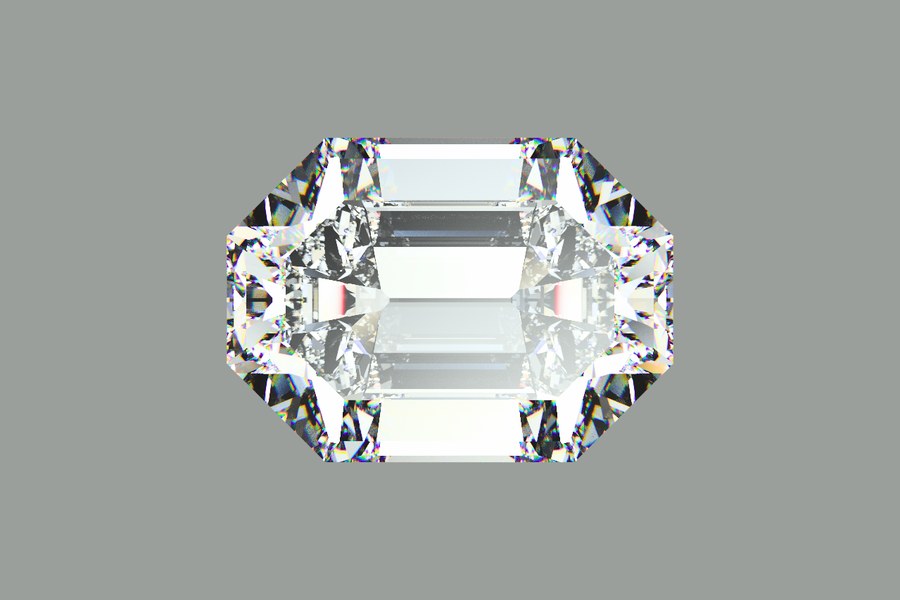 The step cut rendered as diamond